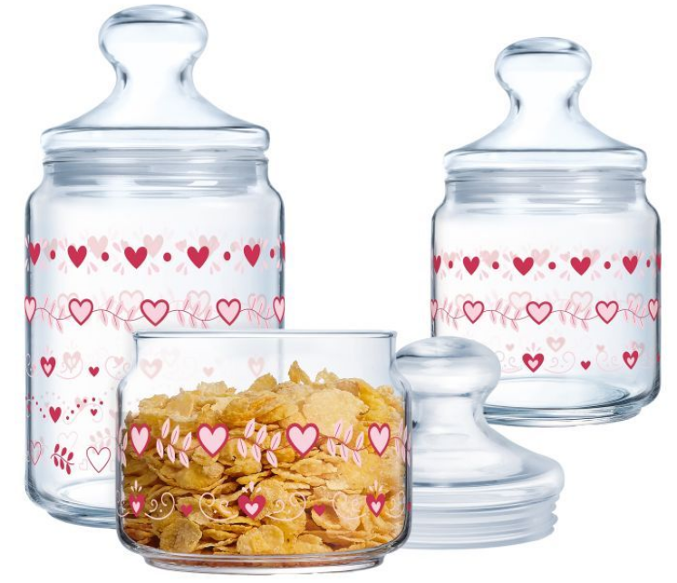 Банка для сипучих продуктів прод. скло «Luminarc. Club Love Basket» 0,75л