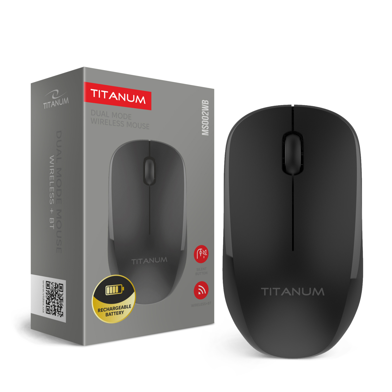 Мишка бездротова Titanum MS002WB Dual Mode black