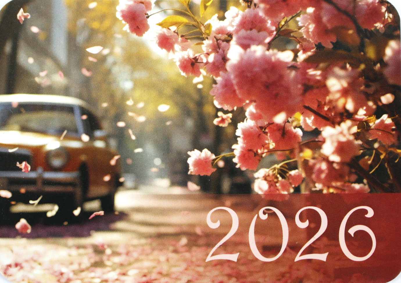 Календар кишеньковий «Сакура» 2026 одностор. глянцевий ламінований