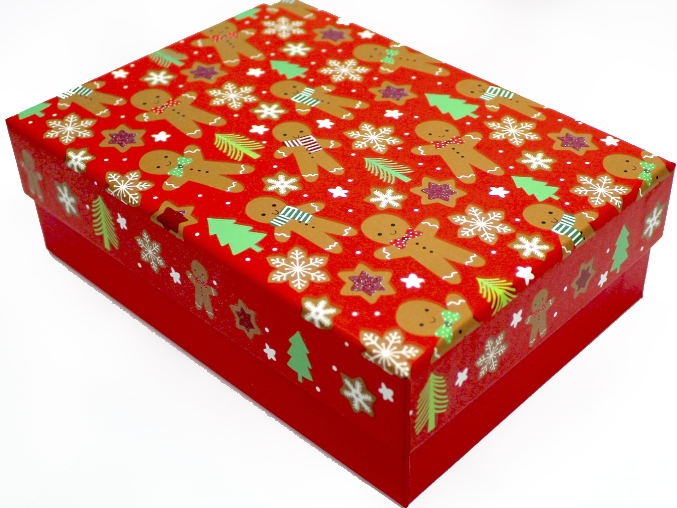 Коробка подарункова Новий Рік 19×13,5×6см