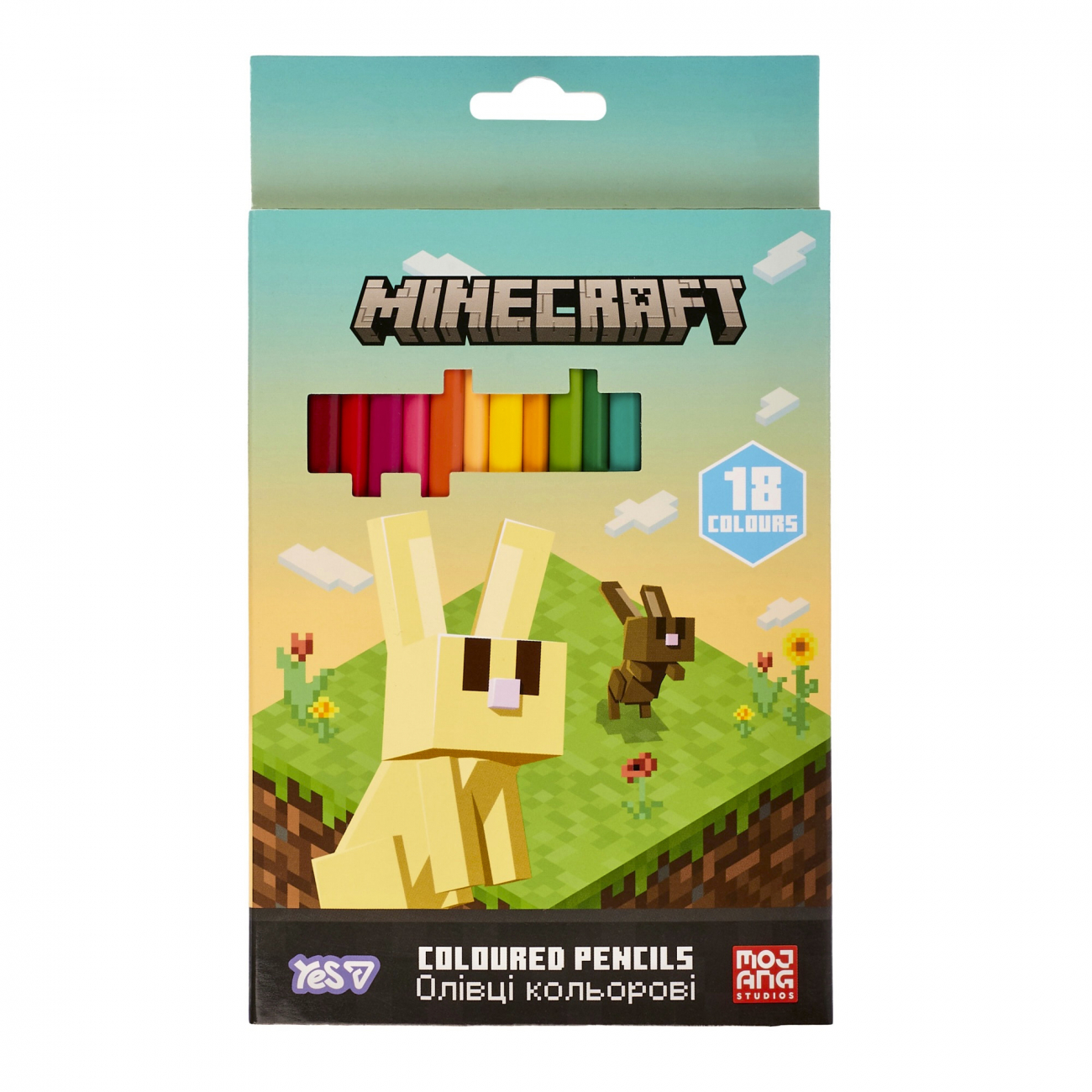 Олівці кольорові 18 кольорів Minecraft.Spring