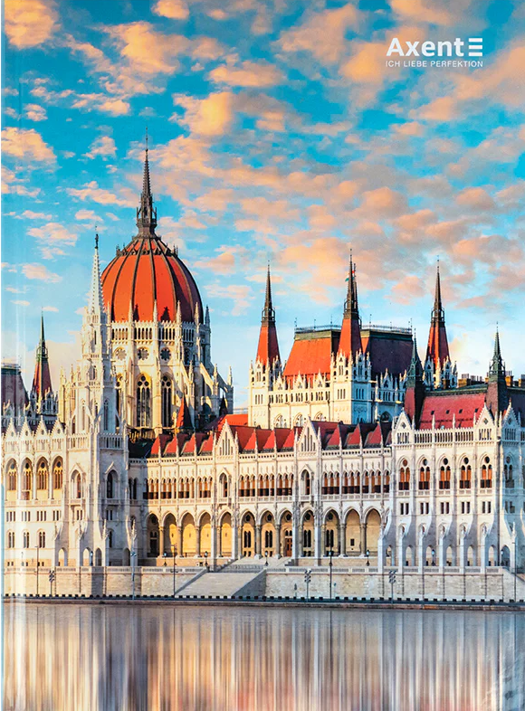 Книга-канцелярська А4 96 аркушів клітинка тверда обкладинка «City. Budapest»