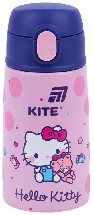 Термос з трубочкою металевий 0,4л Hello Kitty