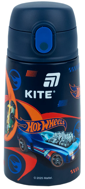 Термос з трубочкою металевий 0,4л Hot Wheels