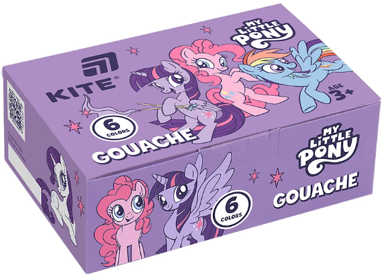 Гуаш 6 кольорів 20мл «My Little Pony»
