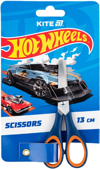 Ножиці дитячі Hot Wheels 13см гумові вставки