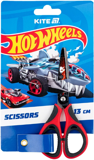 Ножиці дитячі Hot Wheels 13см гумові вставки
