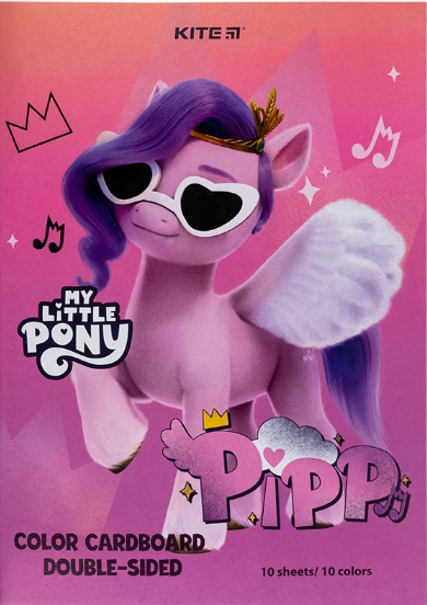 Картон кольоровий А4 двостор.10арк./ 10 кольорів Little Pony