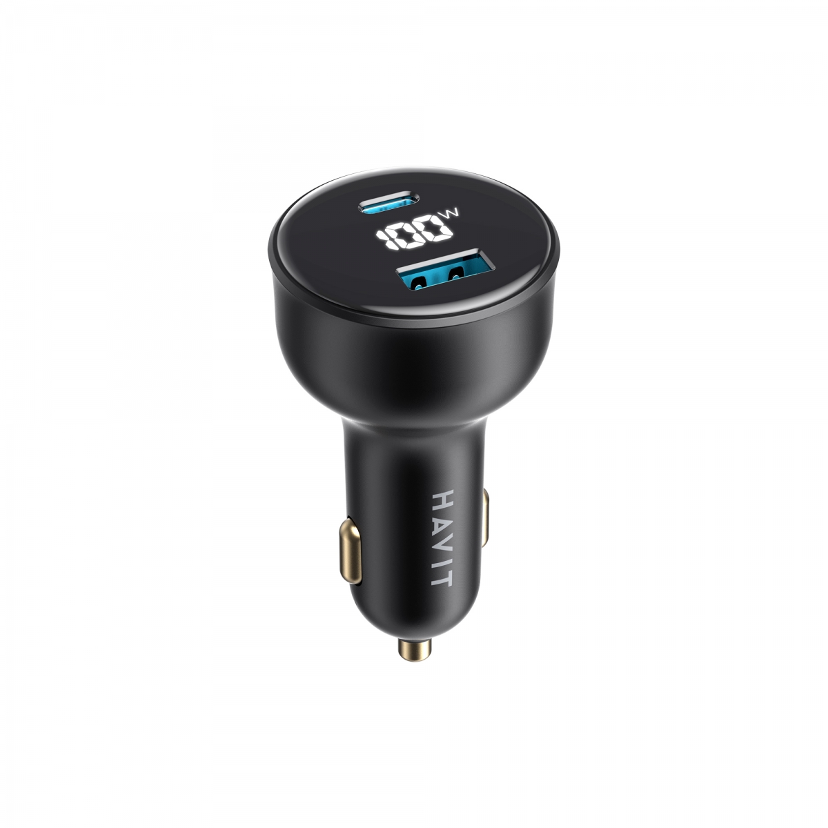 Зарядний пристрій авто USB+Type-C 100W швидка зарядка