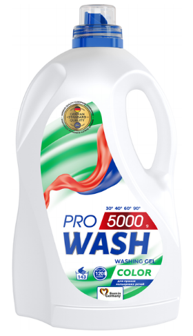 Прал. порошок рідкий 5л гель «Pro Wash» корол.