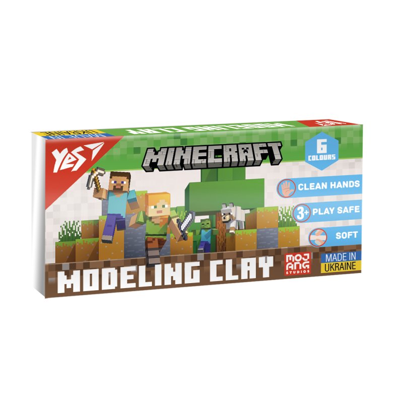 Пластилін Minecraft 6 кольорів 120гр