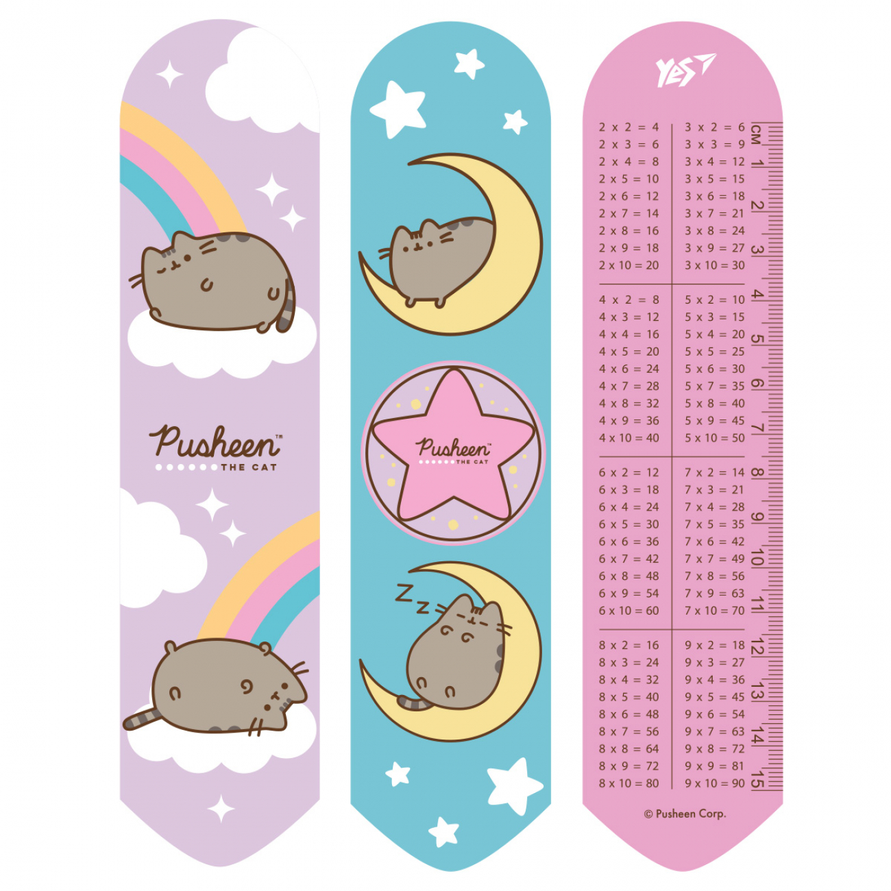 Закладка Pusheen rainbow 2D