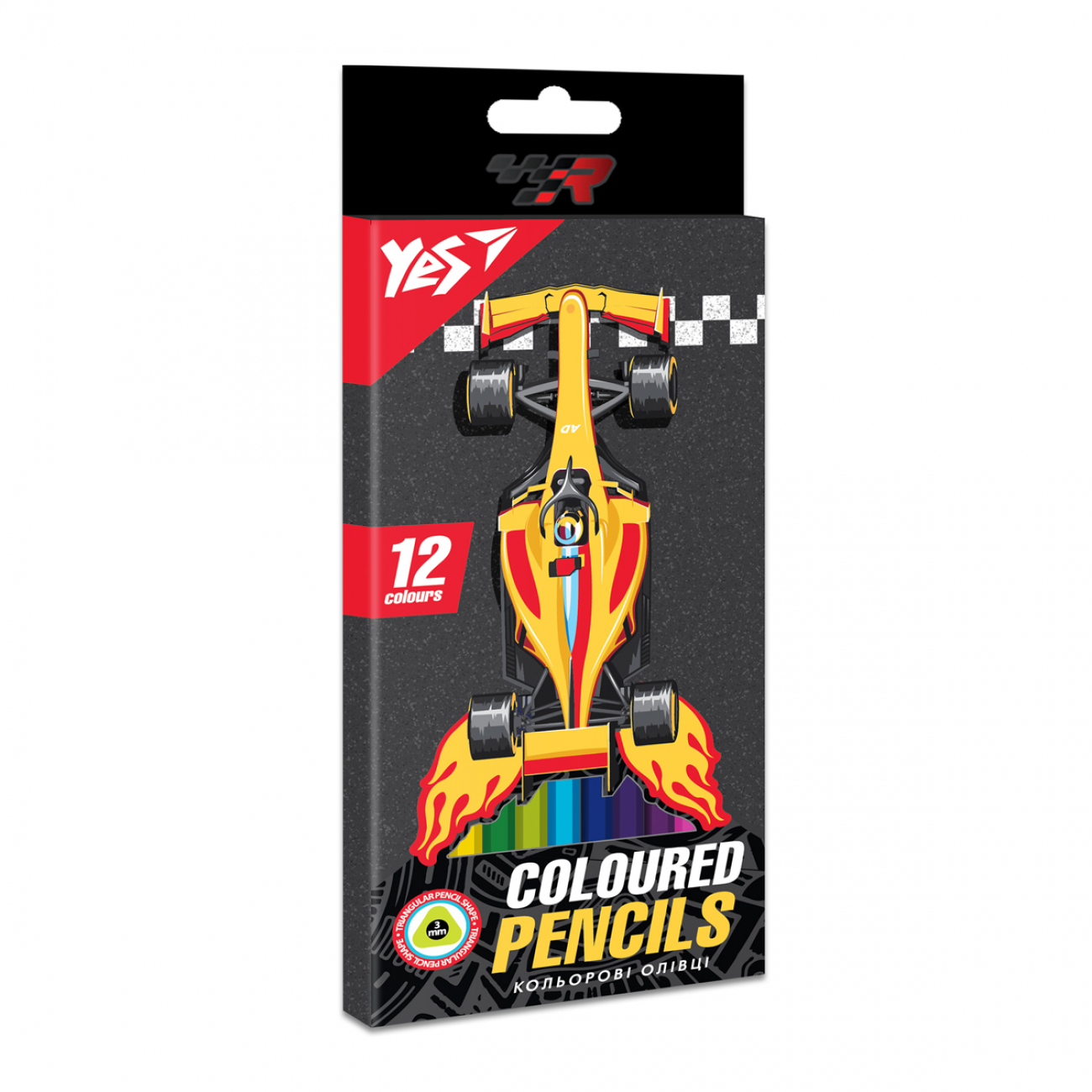 Олівці кольорові 12 кольорів Race Legend