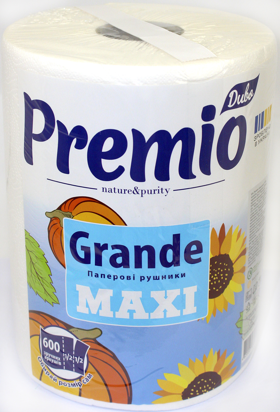 Рушник паперовий «Диво Premio Grande Maxi» 300 відривів 2шар., на гільзі