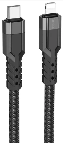 Кабель Type C > lightning U110 3A 1.2м black