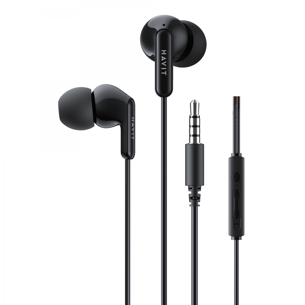 Навушники HV-E335P black+мікрофон