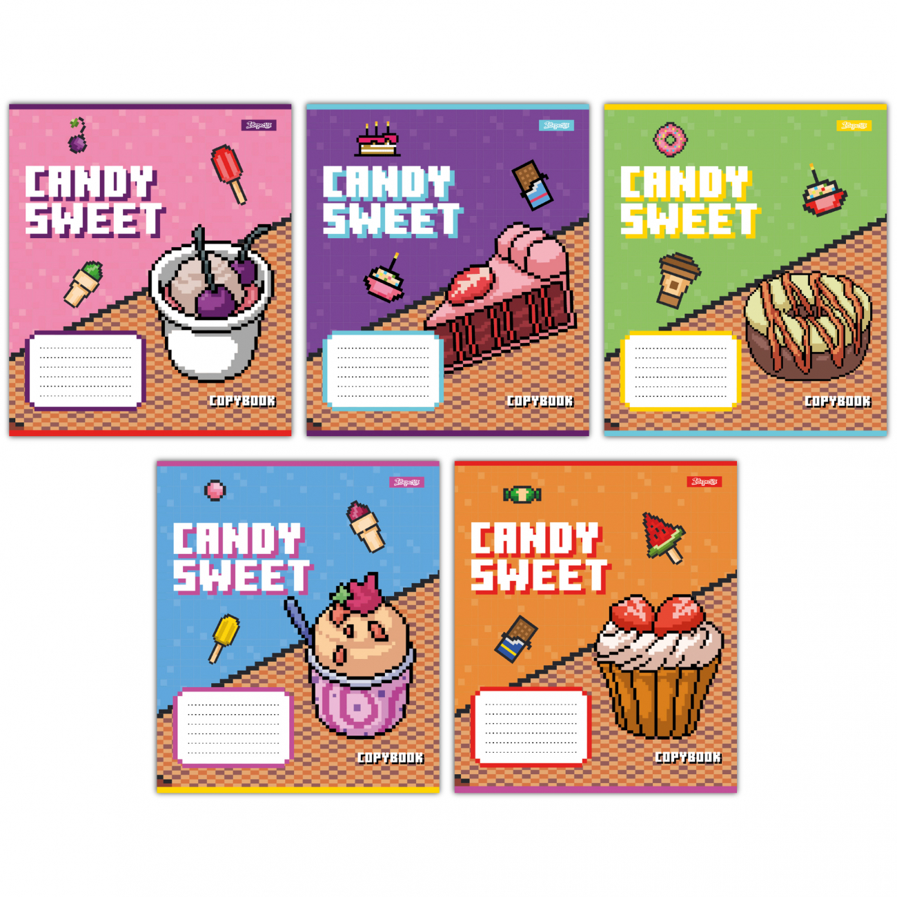 Зошит 12 аркушів клітинка 1В Candy sweet