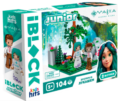 Конструктор «IBlock Junior» Мавка, 104дет., фігурка, наліпки, тату, 24×6×16см