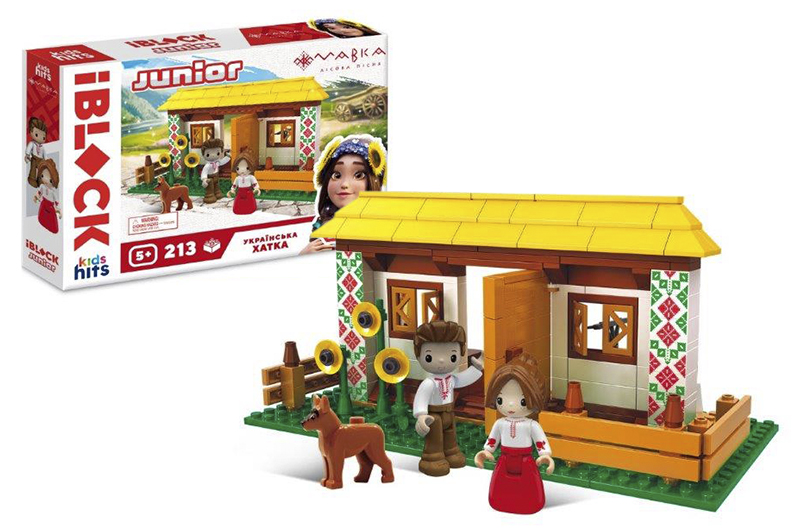 Конструктор «IBlock Junior» Мавка, 213дет., фігурка, наліпки, тату, 37×26×6см