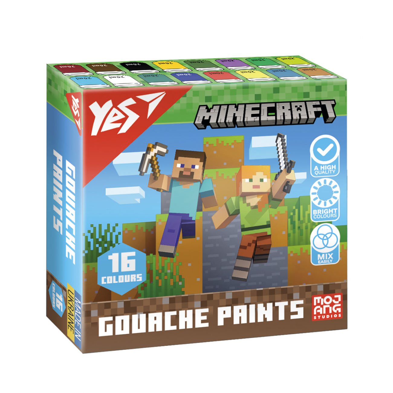 Гуаш Minecraft 16 кольорів 20мл