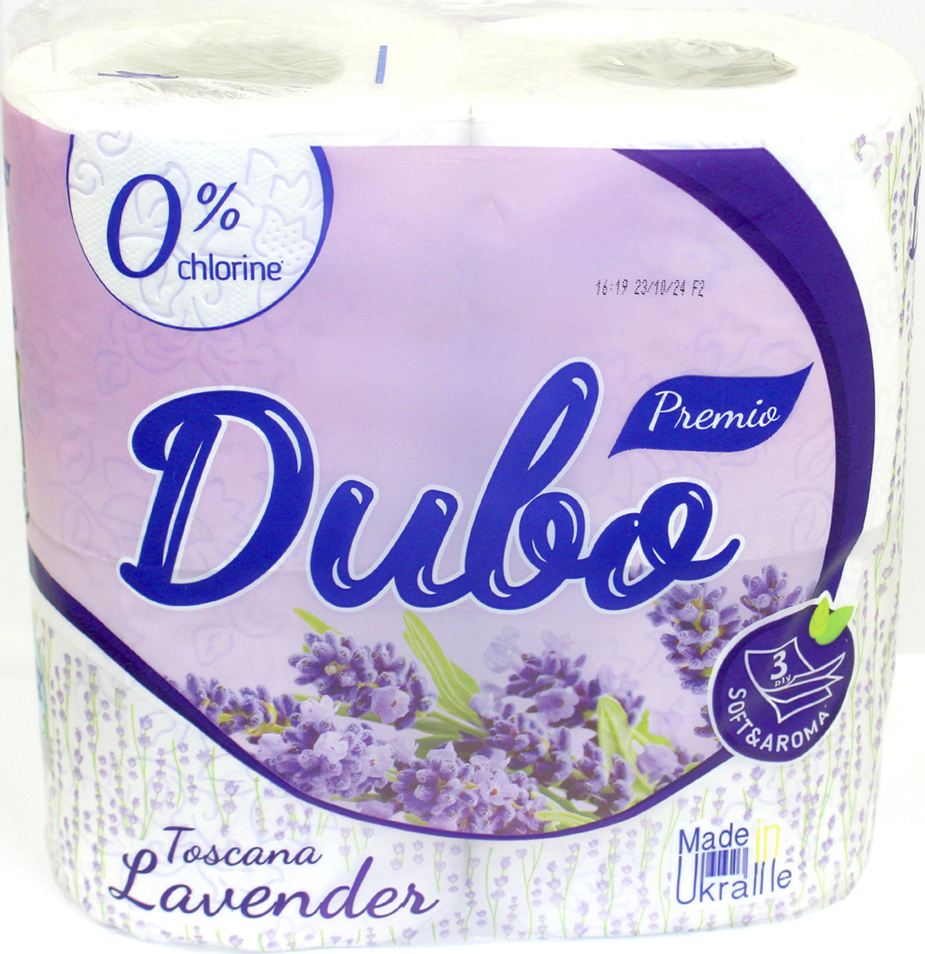 Туалетний папір «Диво Premio Toscana Lavender» 3шар. (4шт) білий