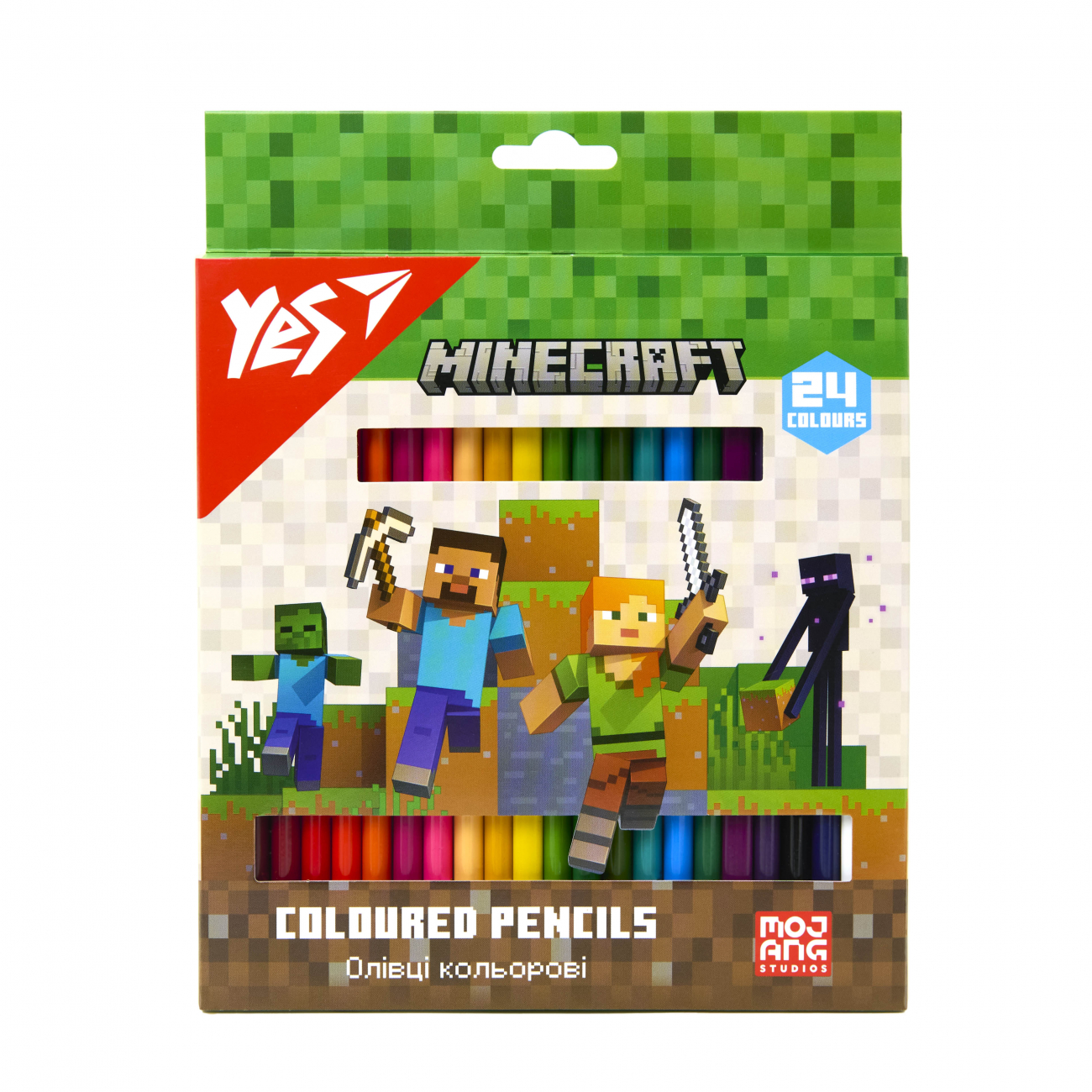 Олівці кольорові 24 кольори Minecraft