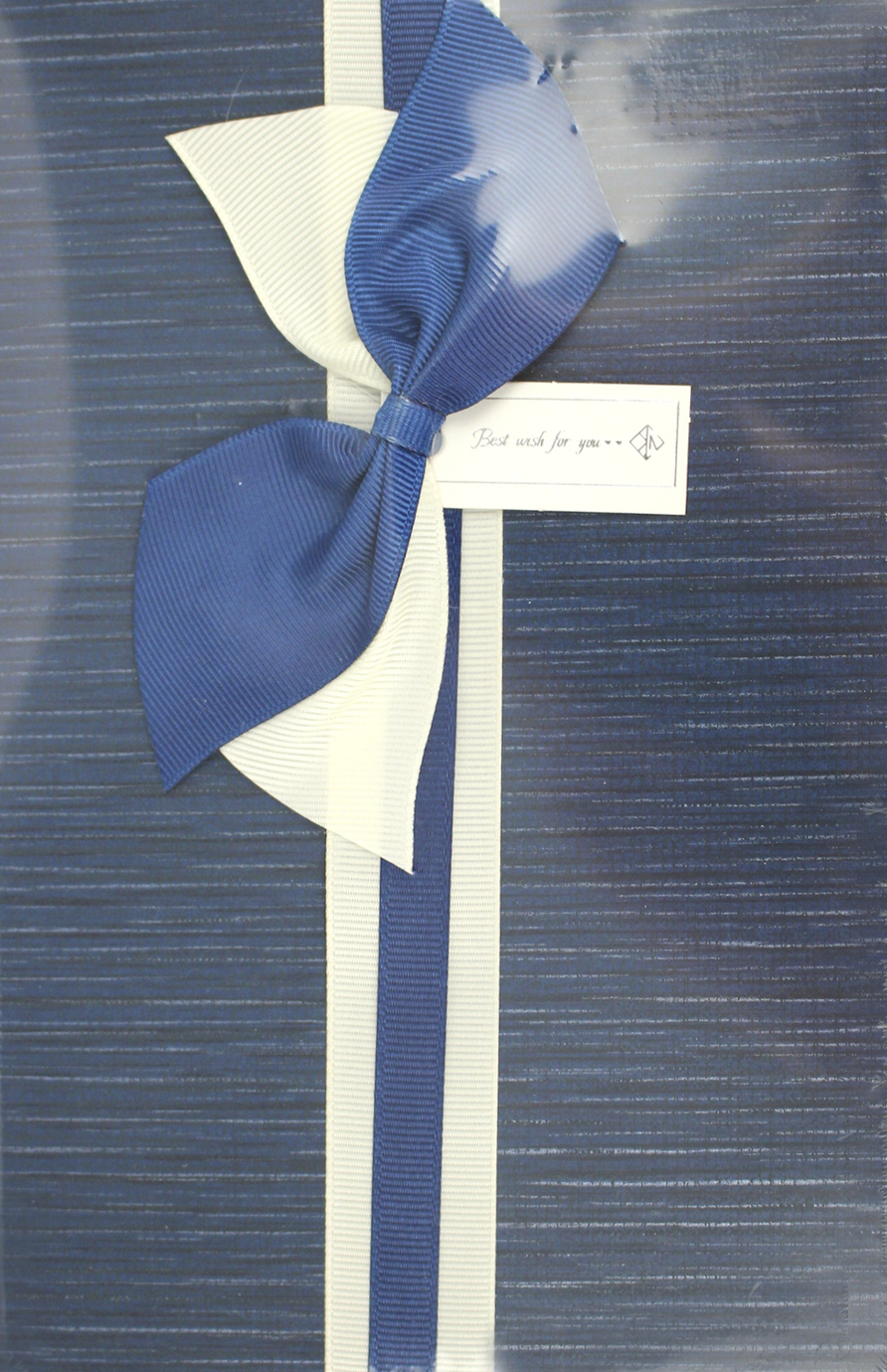 Коробка подарункова 21×14×8см синя