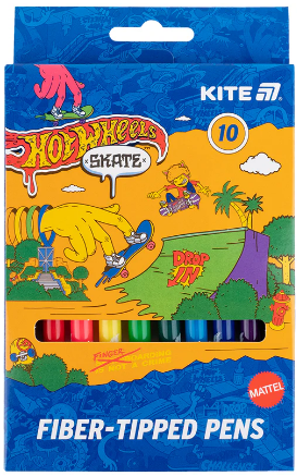 Фломастери 10 кольорів Hot Wheels Skate