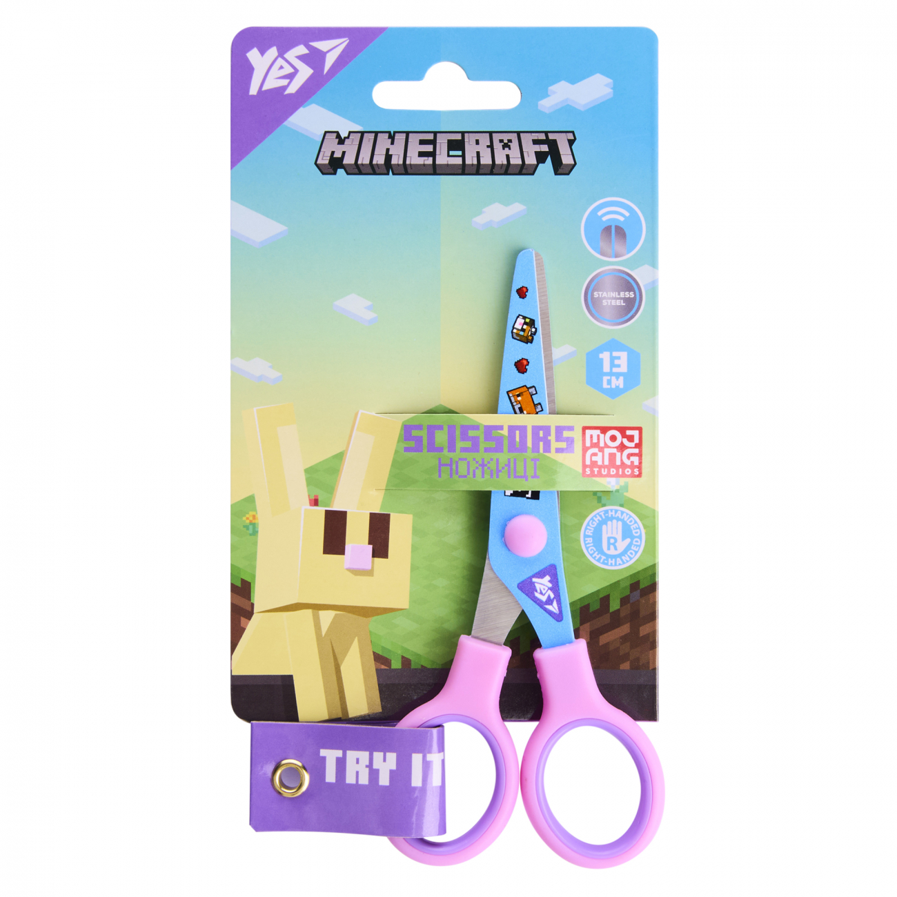 Ножиці дитячі Minecraft.Spring 13см з принтом на лезі