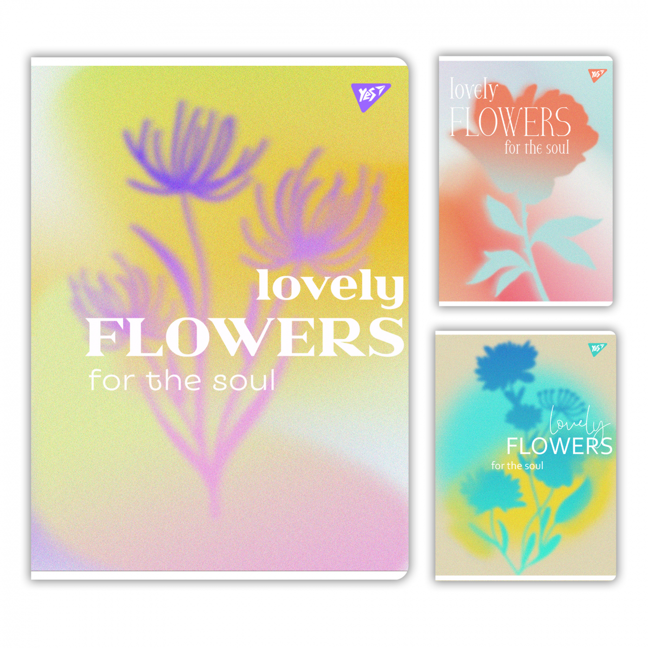 Зошит А4 48 аркушів клітинка «Lovely flowers»