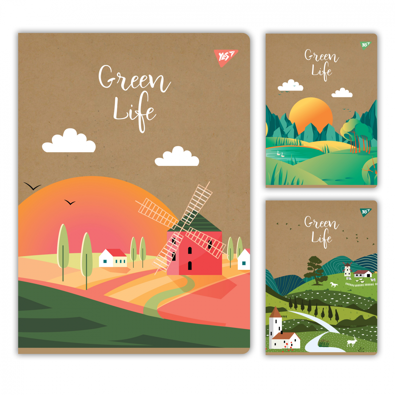 Зошит А4 48 аркушів клітинка «Green life»