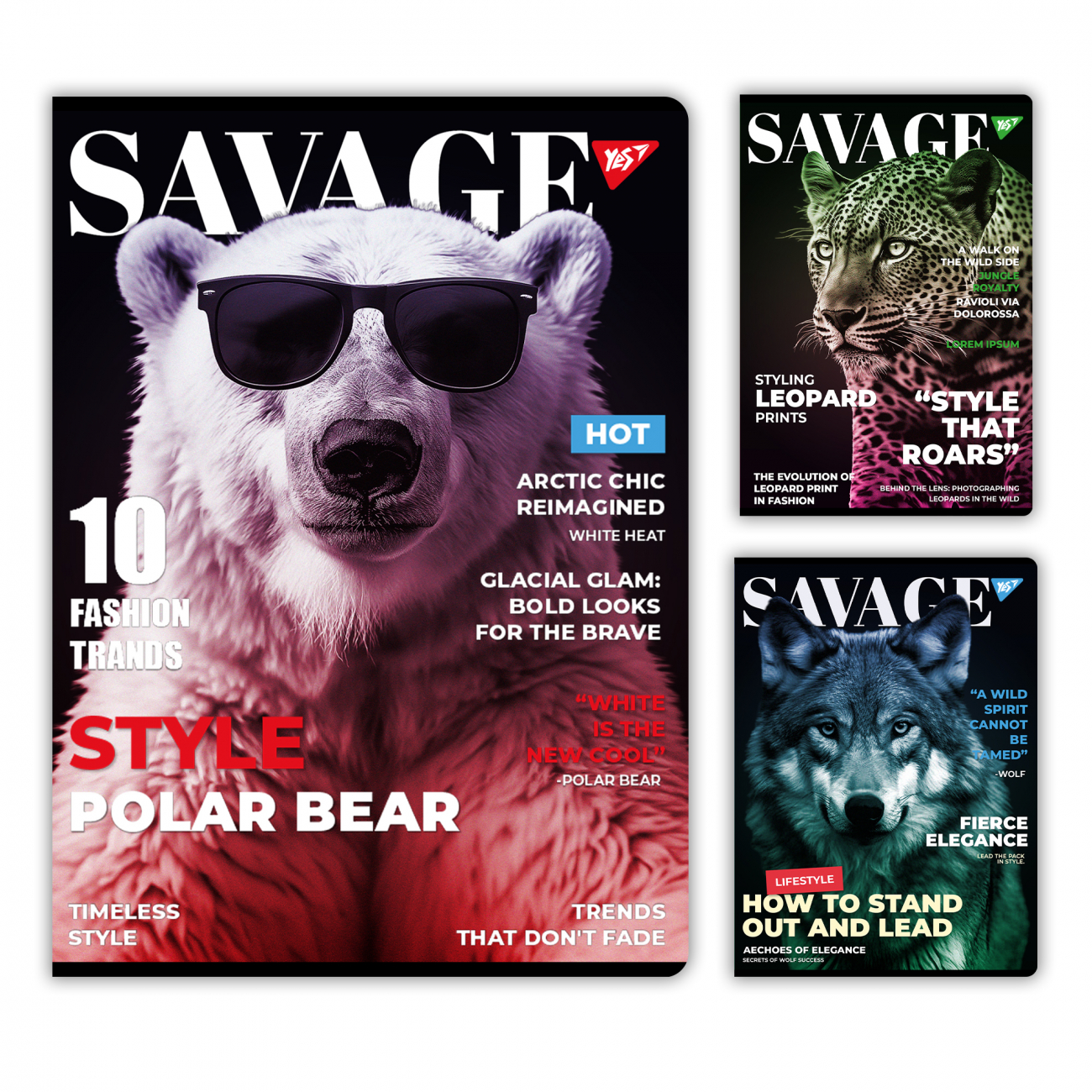 Зошит А4 96 аркушів клітинка «Savage»