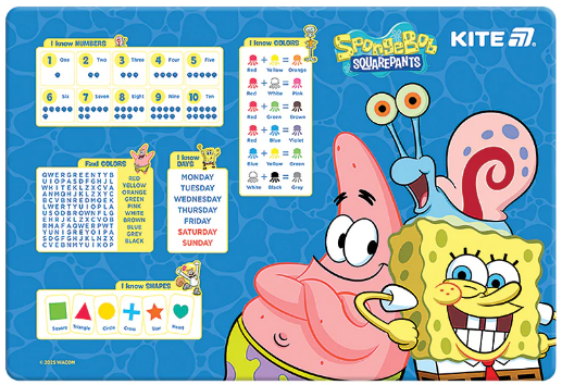 Підкладка для столу Sponge Bob (42,5×29cм) PP