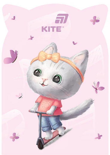 Блокнот А5 48 аркушів м'яка обкладинка Pink cat