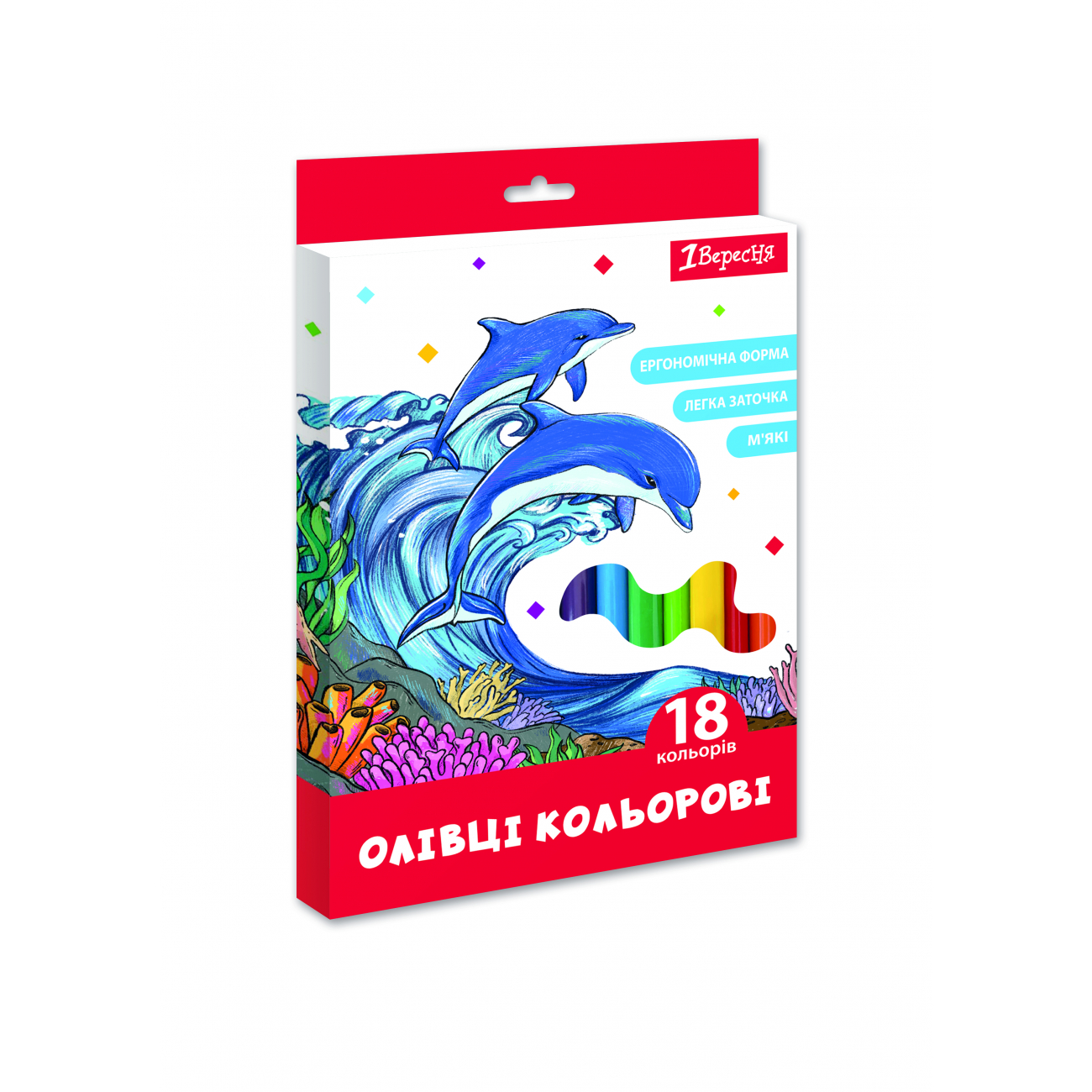 Олівці кольорові 18 кольорів «1В» Classic