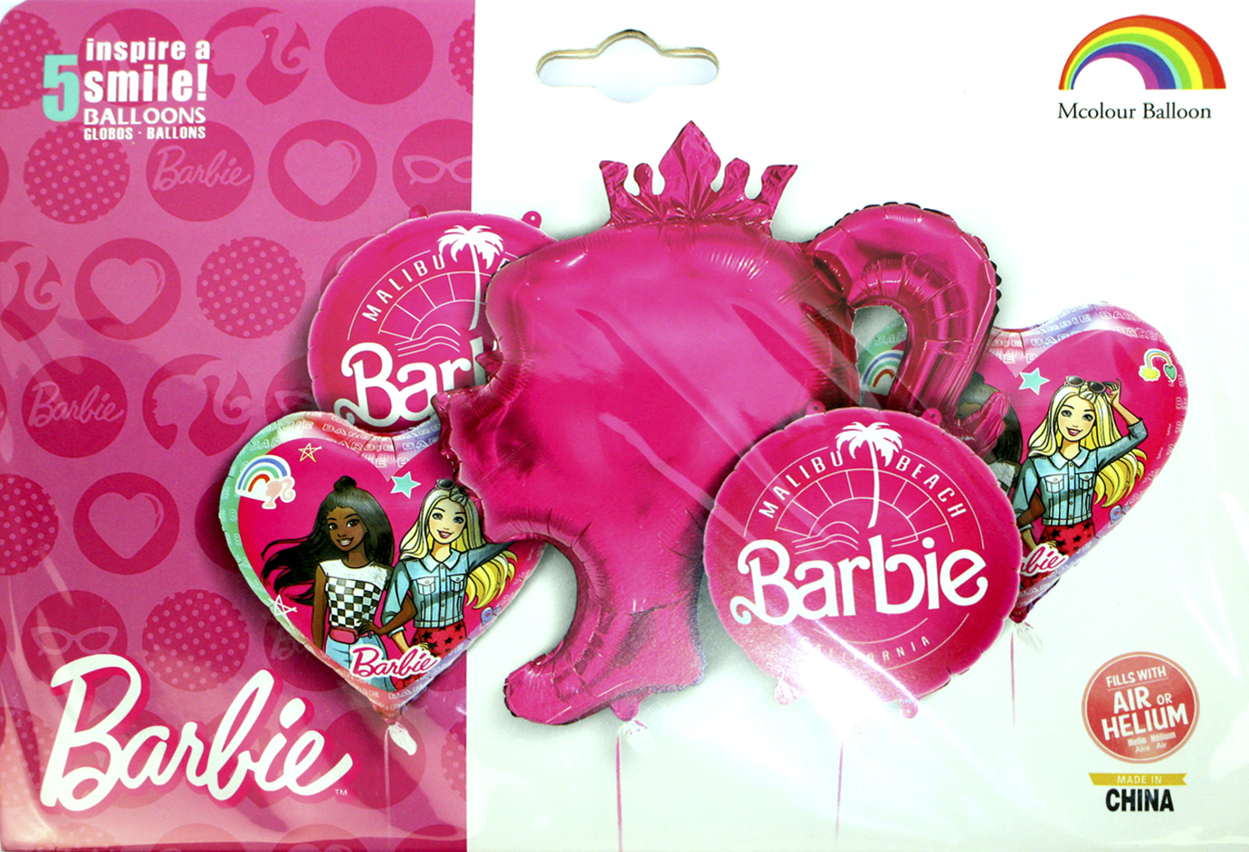Набір кульок повітряних фольгованих «Barbie»