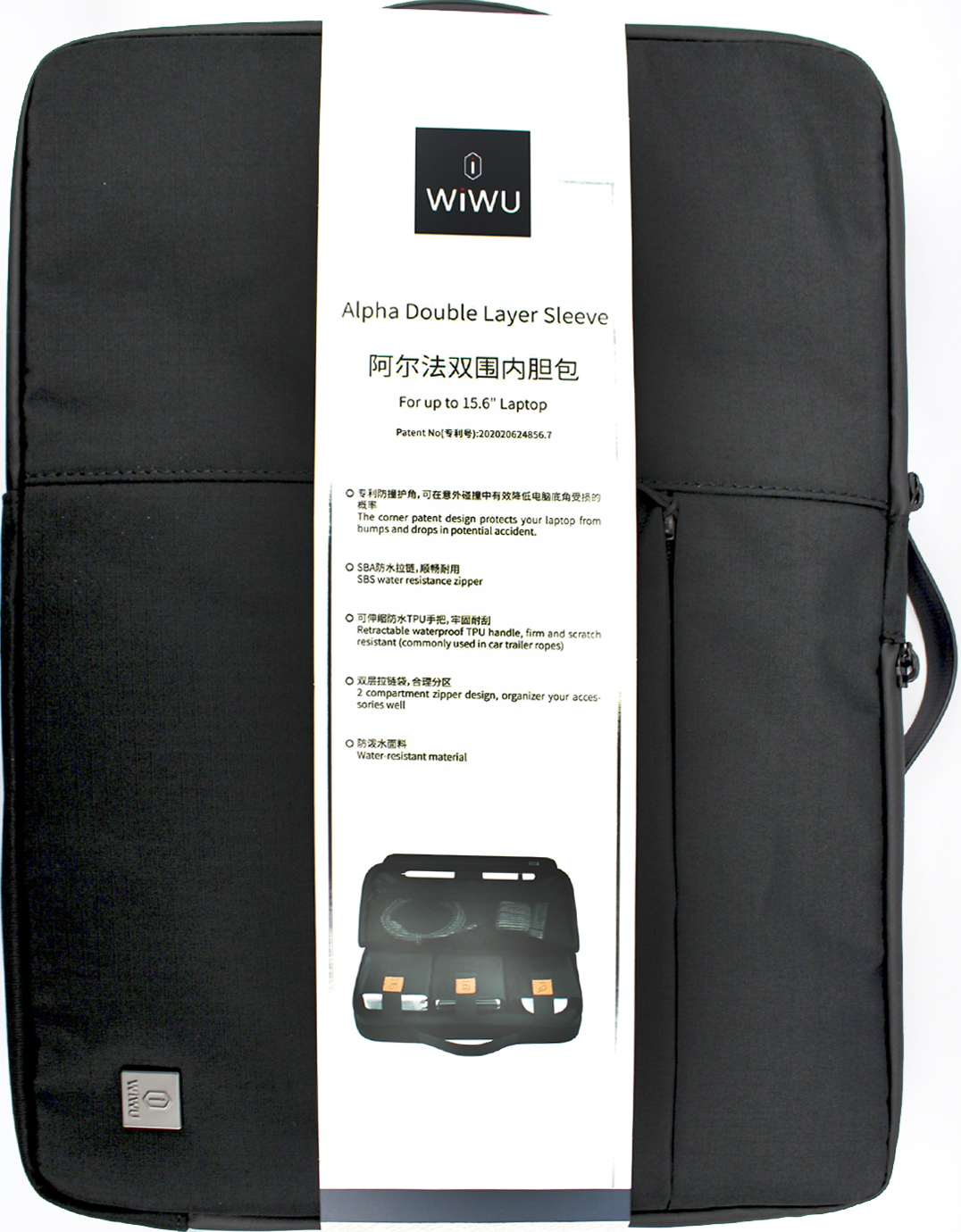 Сумка для ноутбука «WIWU» Alpha Double Layer Sleeve 14″ black