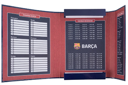 Папка для зош. В5 FC Barcelona на резинці картон