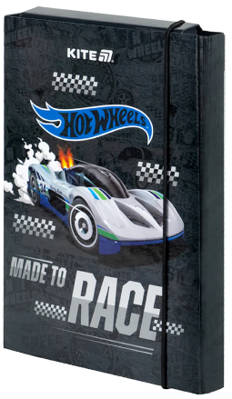 Папка для зош. В5 Hot Wheels на резинці картон