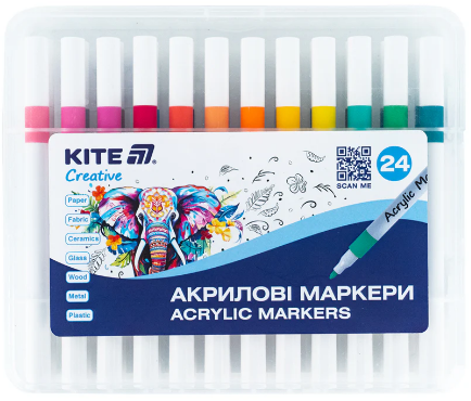 Набір маркерів акрилових Creative 24 шт