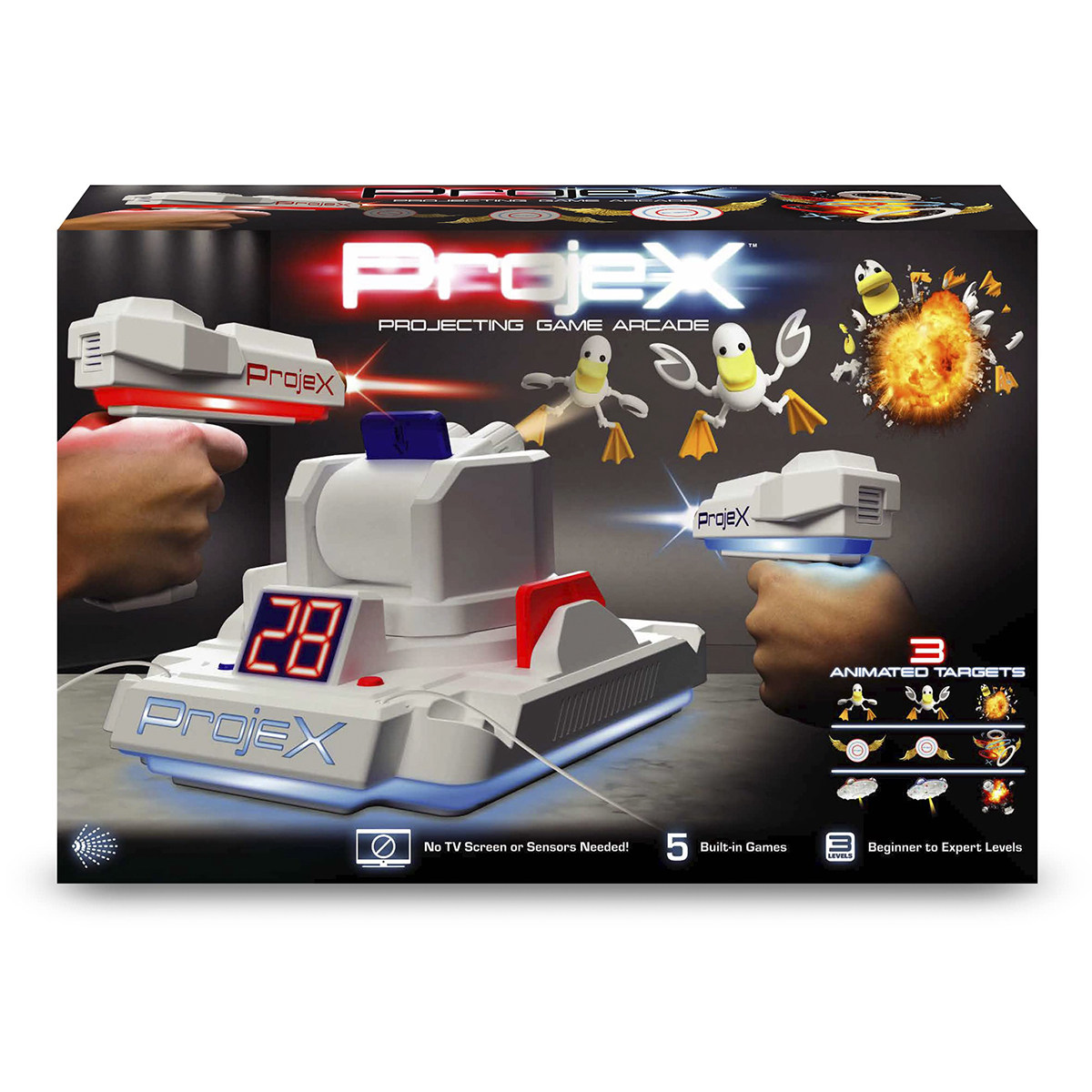 Ігровий набір для лазерних боїв-Проектор Laser X Animated 2бласт., 3 слайда-цілі)