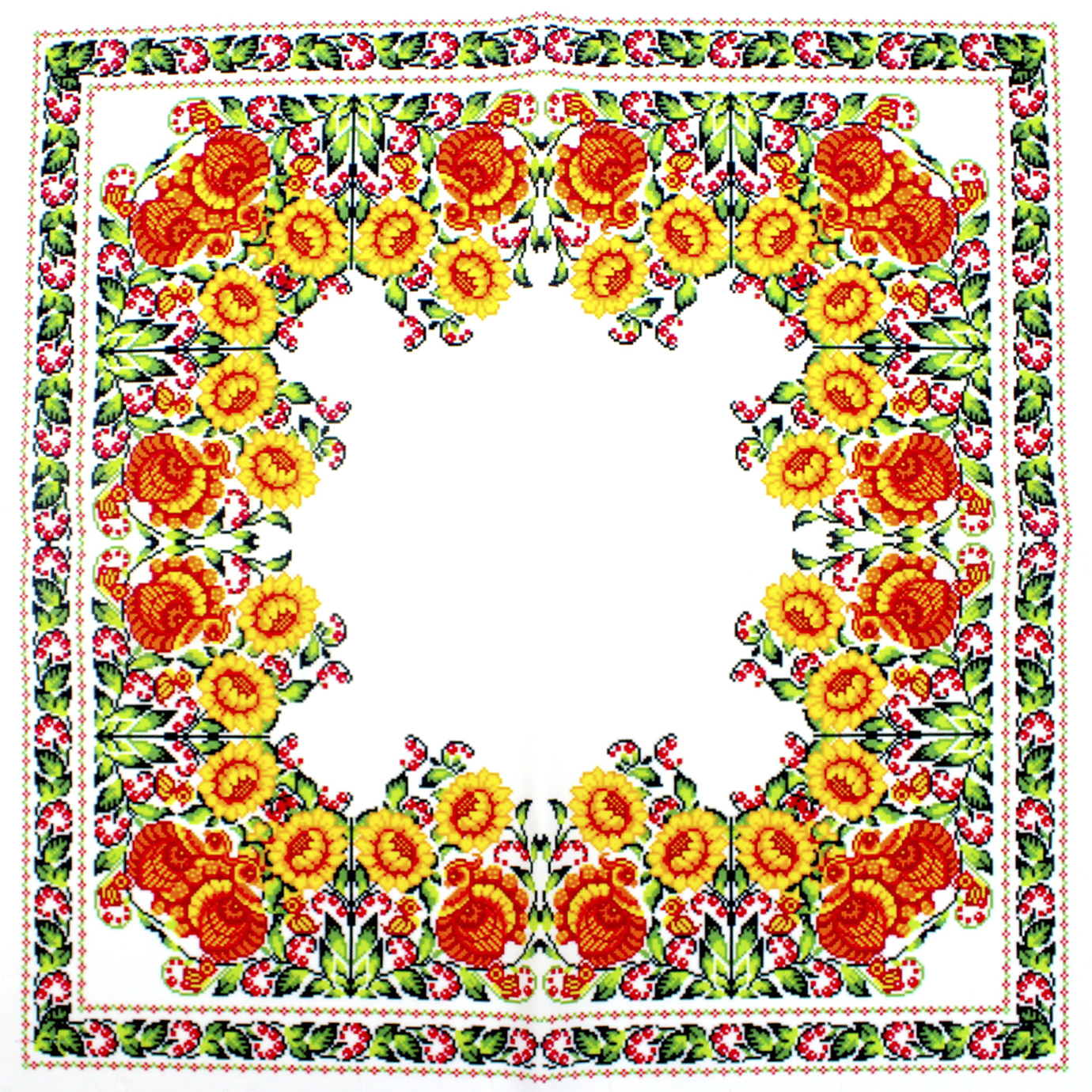 Великодня серветка 33×33см «Жовті квіти» №06