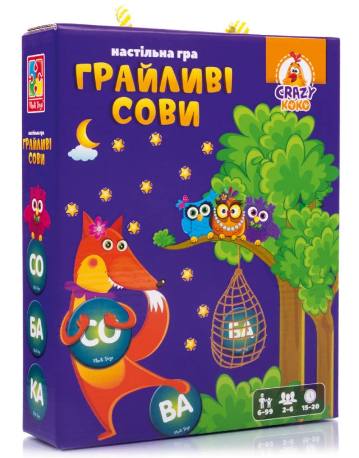 Гра настільна «Грайливі сови. Бачу слово!»