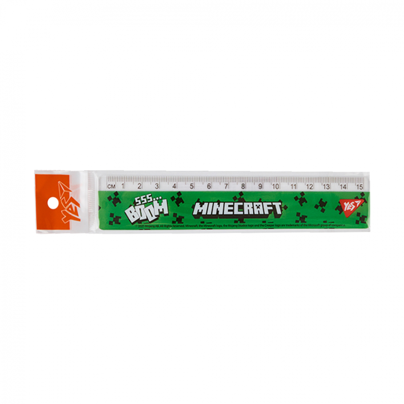 Лінійка пластикова 15см Minecraft Boom