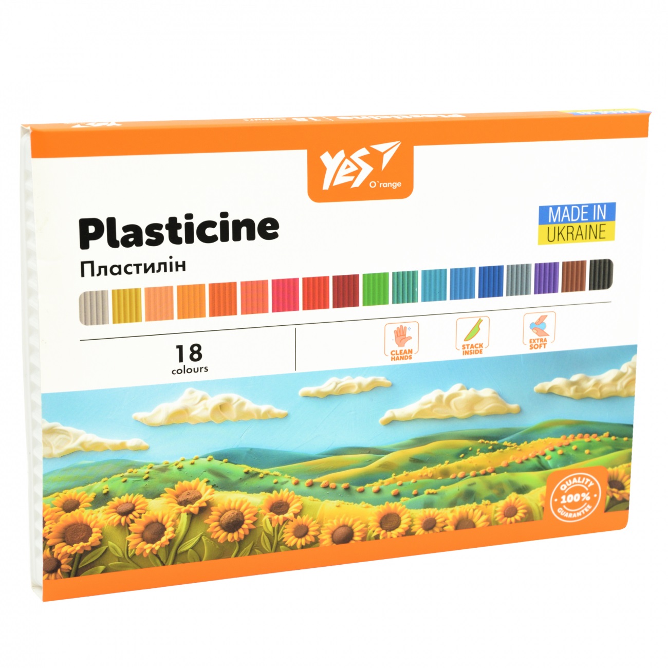 Пластилін O'range Line 18 кольорів 360гр