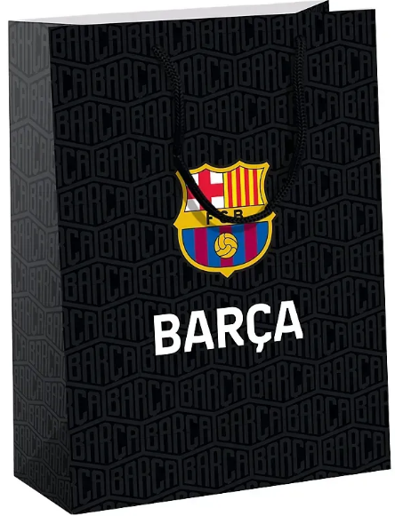 Пакет подарунковий паперовий FC Barcelona 18×24см
