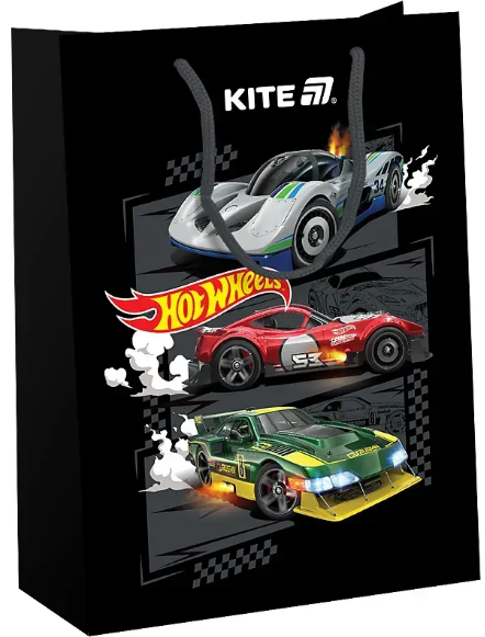 Пакет подарунковий паперовий Hot Wheels 18×24см