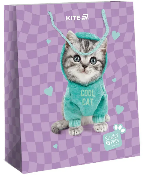 Пакет подарунковий паперовий Studio Pets 26×32см