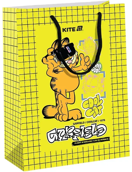 Пакет подарунковий паперовий Garfield 18×24см