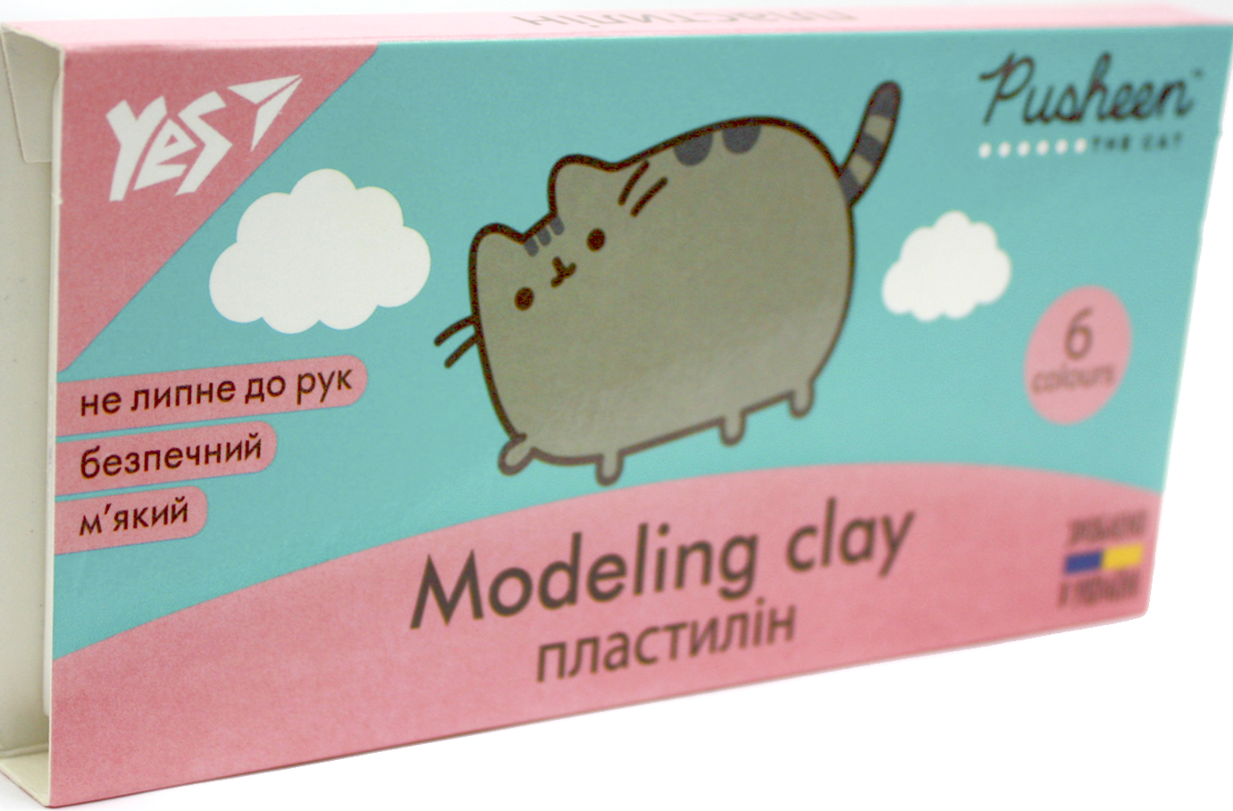Пластилін 6 кольорів 120 г Pusheen
